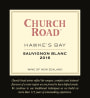Church Road Winery Sauvignon Blanc 2016 Front Label