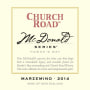 Church Road Winery McDonald Series Marzemino 2014 Front Label