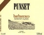 Punset Barbaresco 1996 Front Label