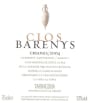Clos Barenys Crianza 2004 Front Label