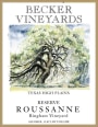 Becker Vineyards Bingham Vineyard Reserve Roussanne 2014 Front Label