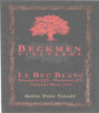 Beckmen Le Bec Blanc 2009 Front Label