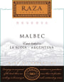 Cooperativa La Riojana Raza Reserva Malbec 2011 Front Label