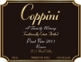 Coppini Wines Reserve Pinot Noir 2011 Front Label