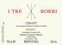 Corzano e Paterno Chianti I Tre Borri Riserva 2012 Front Label