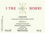 Corzano e Paterno Chianti I Tre Borri Riserva 2011 Front Label