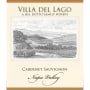 Del Dotto Villa Del Lago Pritchard Hill Cabernet Sauvignon 2011 Front Label
