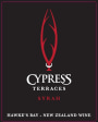 Cypress Wines Ltd. Terraces Syrah 2012 Front Label
