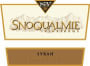 Snoqualmie Syrah 1998 Front Label