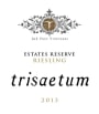 Trisaetum Estates Reserve Dry Riesling 2013 Front Label