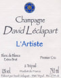 David Leclapart L'Artiste Premier Cru Blanc de Blancs Extra Brut 2009 Front Label