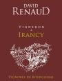David Renaud Burgundy Irancy 2012 Front Label