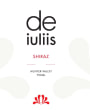 De Iuliis Wines Shiraz 2015 Front Label