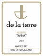 De La Terre Winery Reserve Tannat 2014 Front Label