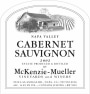 McKenzie-Mueller Vineyards & Winery Cabernet Sauvignon 2002 Front Label