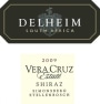 Delheim Wines Vera Cruz Estate Shiraz 2009 Front Label