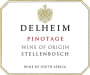 Delheim Wines Pinotage 2013 Front Label