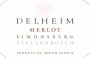 Delheim Wines Merlot 2013 Front Label