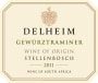 Delheim Wines Gewurztraminer 2011 Front Label