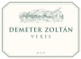 Demeter Zoltan Pinceszet Veres 2012 Front Label