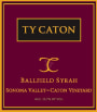 Ty Caton Ballfield Syrah 2009 Front Label