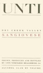 Unti Dry Creek Valley Riserva Sangiovese 2011 Front Label