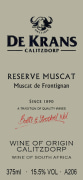 Die Krans Wines Reserve Muscat de Frontignan 2008 Front Label