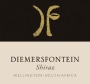 Diemersfontein Wine and Country Estate Shiraz 2012 Front Label