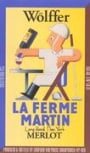 Wolffer Merlot Long Island La Ferme Martin 1998 Front Label