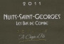 Domaine A. Chopin & Fils Nuits-Saint-Georges Bas de Combe 2011 Front Label