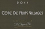 Domaine A. Chopin & Fils Cote de Nuits Villages 2011 Front Label