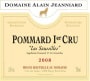 Domaine Alain Jeanniard Pommard Les Saussilles Premier Cru 2008 Front Label
