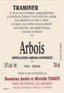 Domaine Andre et Mireille Tissot Traminer 2012 Front Label