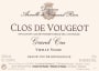 Domaine Armelle et Bernard Rion Clos de Vougeot Grand Cru 2012 Front Label