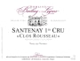Domaine Bachey-Legros Santenay Clos Rousseau Vieilles Vignes Premier Cru 2012 Front Label