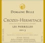 Domaine Belle Crozes-Hermitage Les Pierrelles 2013 Front Label