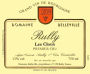 Domaine Belleville Rully Les Cloux Premier Cru 2014 Front Label