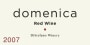 DiStefano Winery Domenica 2007 Front Label