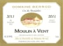 Domaine Berrod Beaujolais Moulin-a-Vent 2011 Front Label