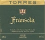 Torres Fransola Sauvignon Blanc 1998 Front Label