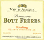 Domaine Bott Freres Personnelle Reserve Riesling 2006 Front Label