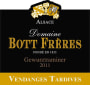 Domaine Bott Freres Vendange Tardive Gewurztraminer 2011 Front Label