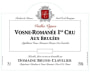 Domaine Bruno Clavelier Vosne-Romanee  Aux Brulees Premier Cru 2006 Front Label