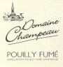 Domaine Champeau Pouilly Fume 2015 Front Label