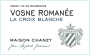 Maison Chanzy Vosne Romanee La Croix Blanche 2014 Front Label