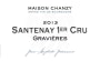 Maison Chanzy Santenay Les Gravieres Premier Cru Rouge 2013 Front Label
