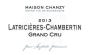 Maison Chanzy Latricieres-Chambertin Grand Cru 2013 Front Label
