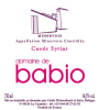 Domaine de Babio Minervois Cuvee Syrius 2013 Front Label