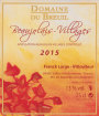 Domaine de Breuil Beaujolais Villages 2015 Front Label