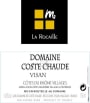 Domaine de Coste Chaude Cotes du Rhone Villages Visan La Rocaille 2010 Front Label